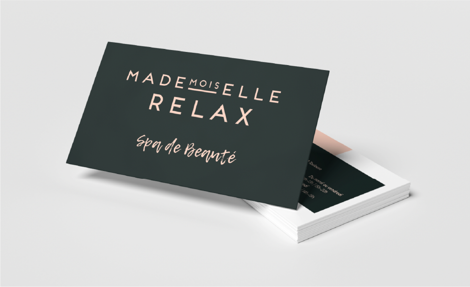 Identité visuelle de Mademoiselle Relax réalisée par la société Digeek