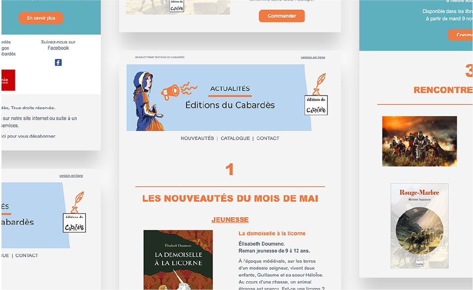 Site internet Éditions du Cabardès réalisé par l'agence de communication Digeek