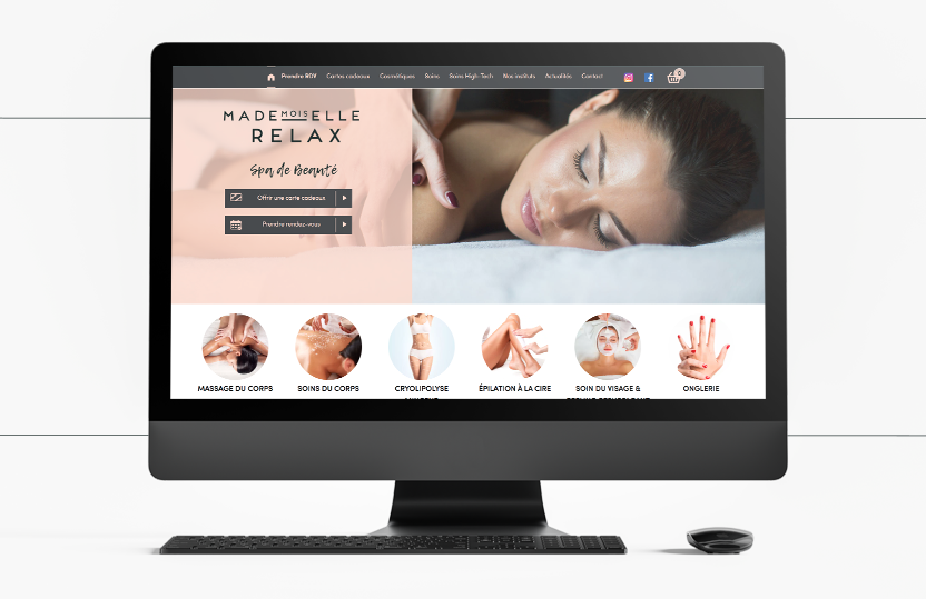 Site e-commerce de Mademoiselle Relax réalisés par la société Digeek