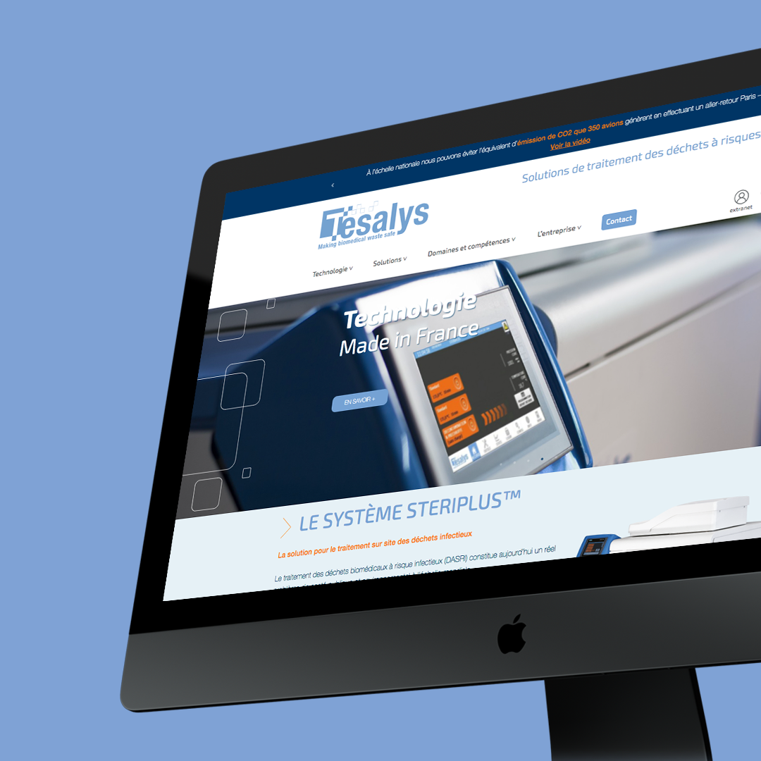 mock up site internet tesalys