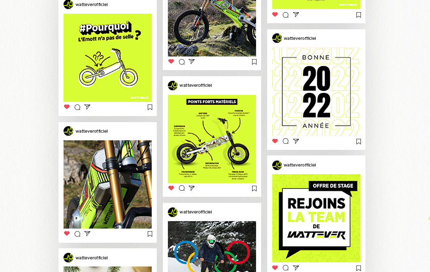 Campagnes réseaux sociaux Wattever réalisés par la société Digeek