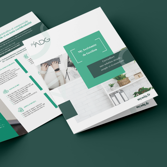 Création d'une plaquette pour My ADG TPE à Toulouse