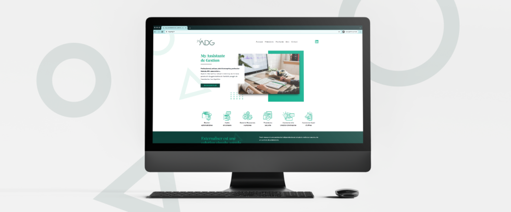 Identité visuelle, site internet et supports print de MyADG réalisés par la société Digeek
