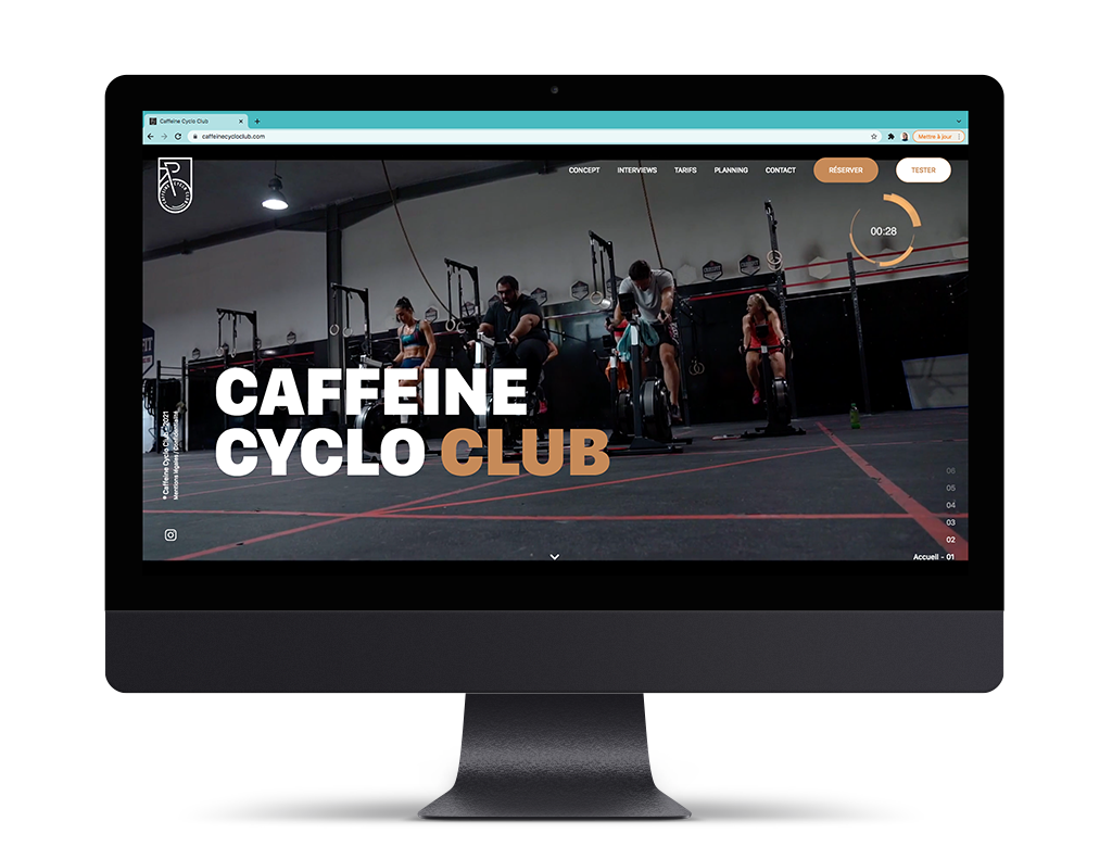 Création du Site internet pour Caffeine Cyclo Club par la boite de communication DIGEEK à Toulouse