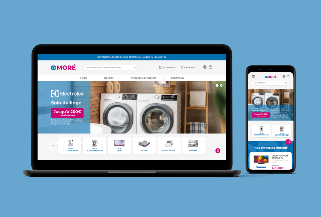 Site e-commerce de Moré WIP par l'agence de communication Digeek