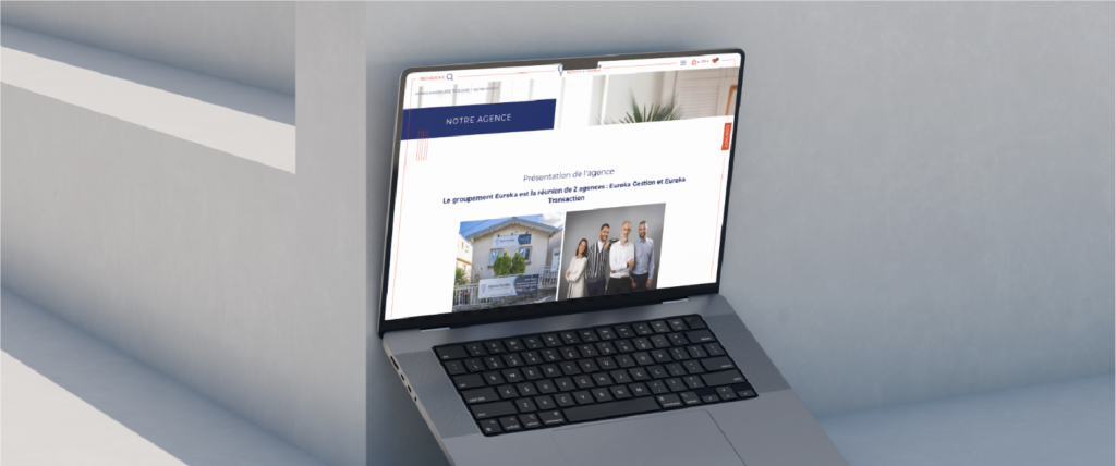 Identité visuelle, site internet et supports print pour l'Agence Eurêka réalisés par la société Digeek