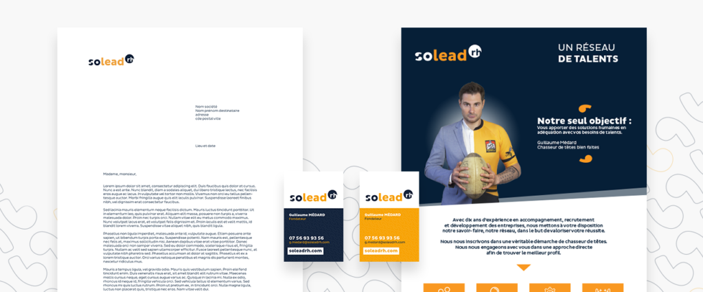 Identité visuelle de SoleadRH réalisée par la société Digeek