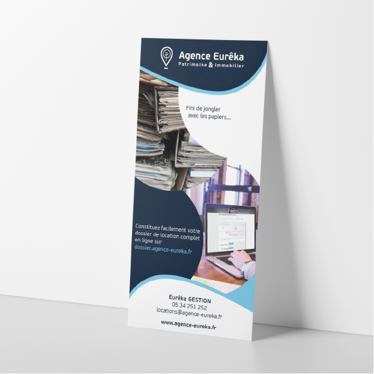 Flyer Agence Eurêka réalisé par la société Digeek