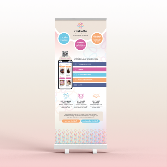 Kakemono Crabette réalisée par la société Digeek