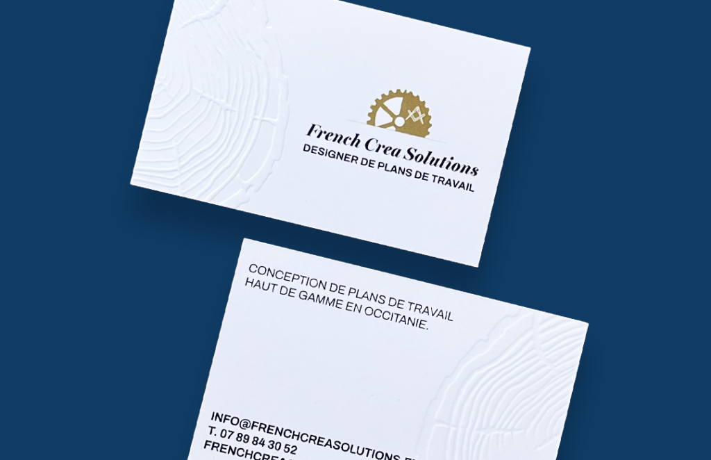 Création site internet et cartes de visites de French Crea Solutions