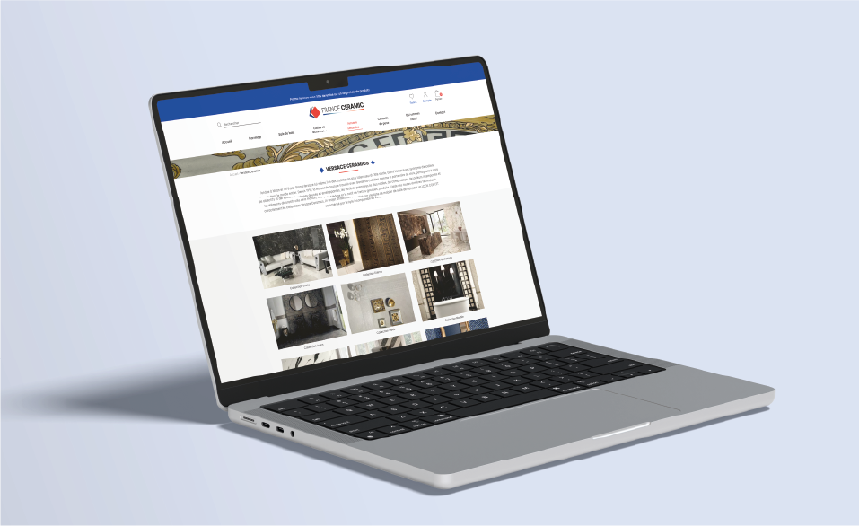 Site e-commerce de France Ceramic réalisé par la société Digeek