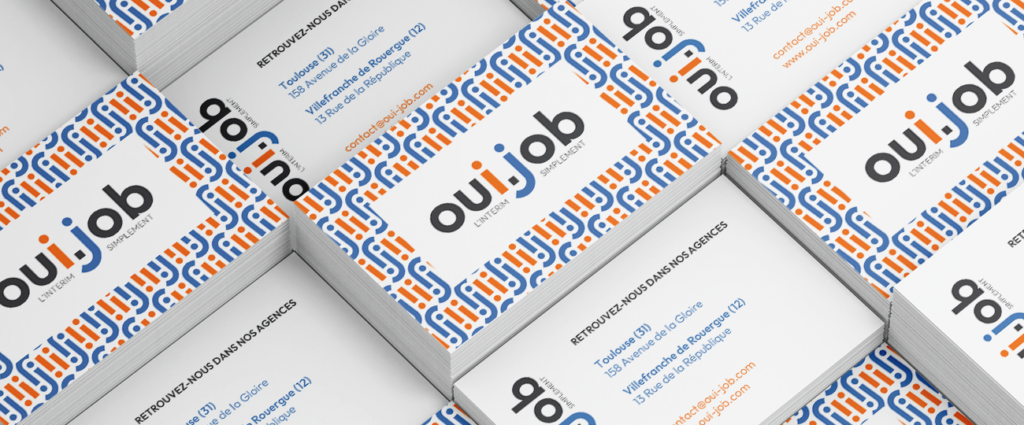Identité visuelle, site internet et signalétique de Oui job réalisés par la société Digeek