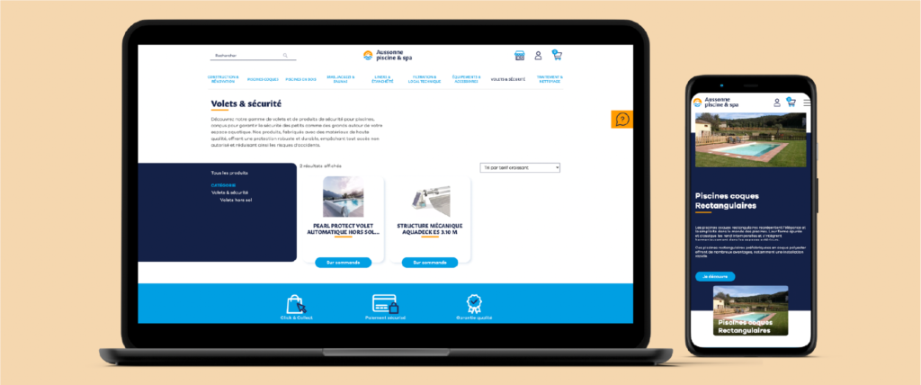 Site internet Aussonne Piscine & Spa réalisé par la société Digeek