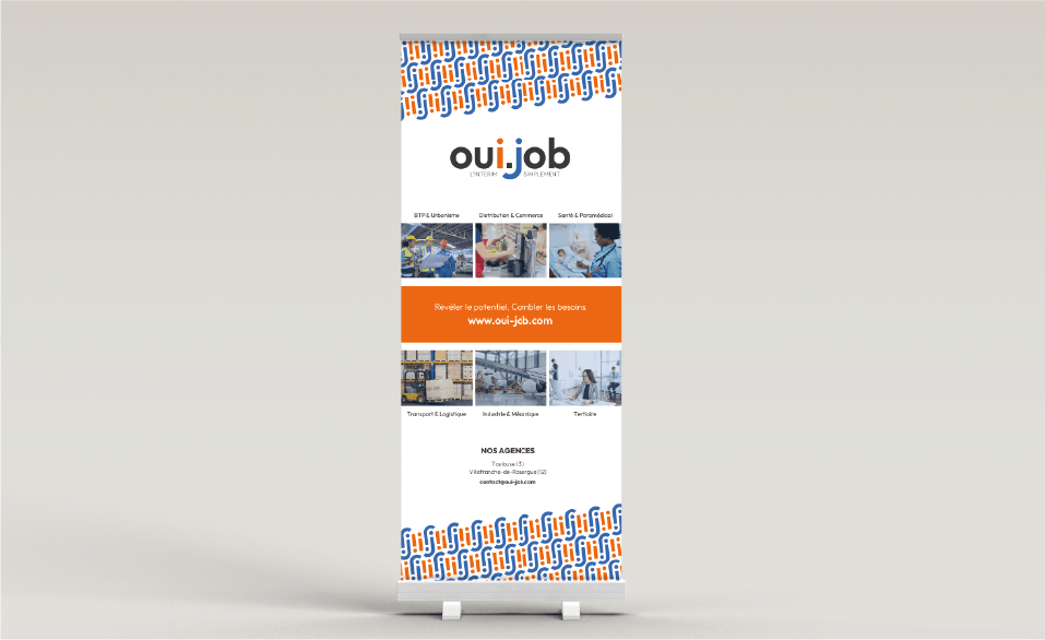 Identité visuelle de Oui job réalisée par la société Digeek