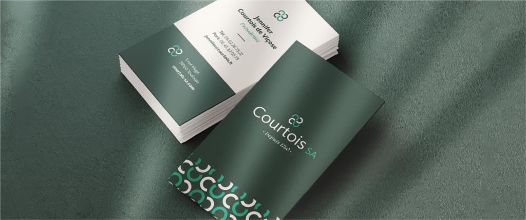 Identité visuelle, site internet, newsletter et supports print pour Courtois SA réalisés par la société Digeek