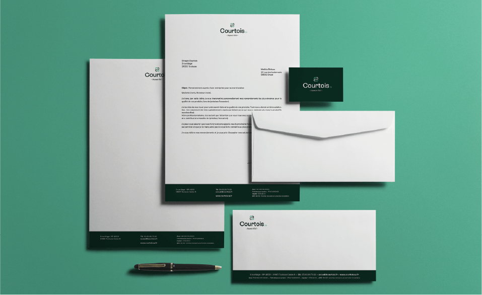 Identité visuelle Courtois SA réalisée par la société Digeek