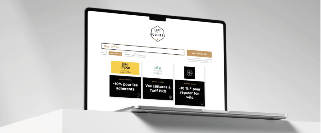 Site internet de Lift & Business, réalisé par la société Digeek