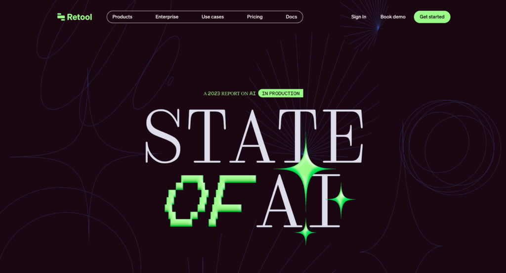webdesign du site Retool
