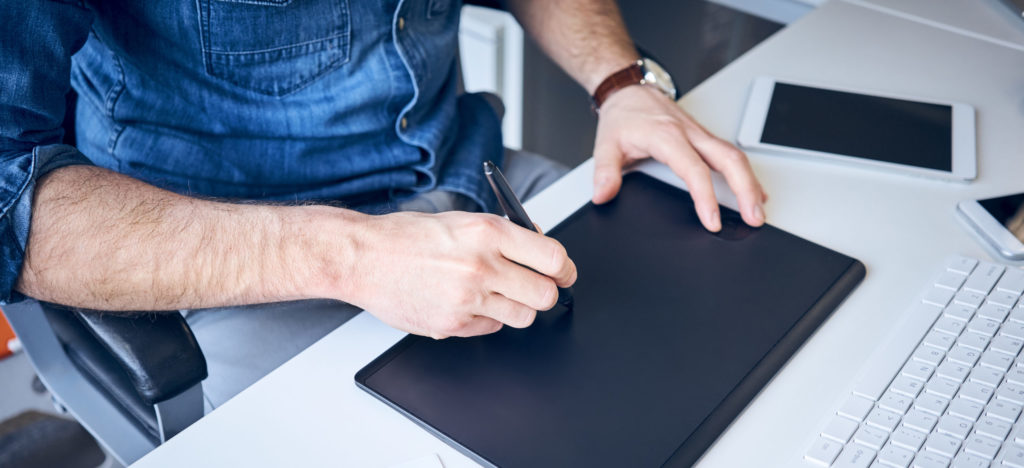 création graphique d'un site internet par un webdesigner