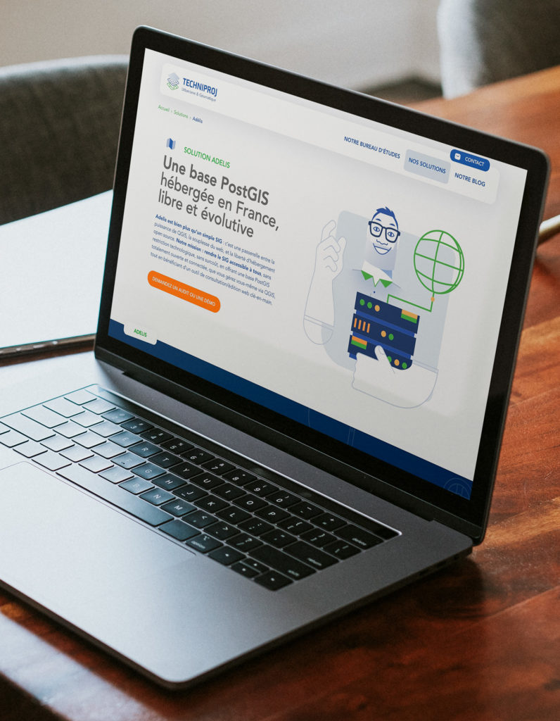 Conception graphique et développement d'un site internet sur mesure administrable pour une société de géomatique du sud ouest