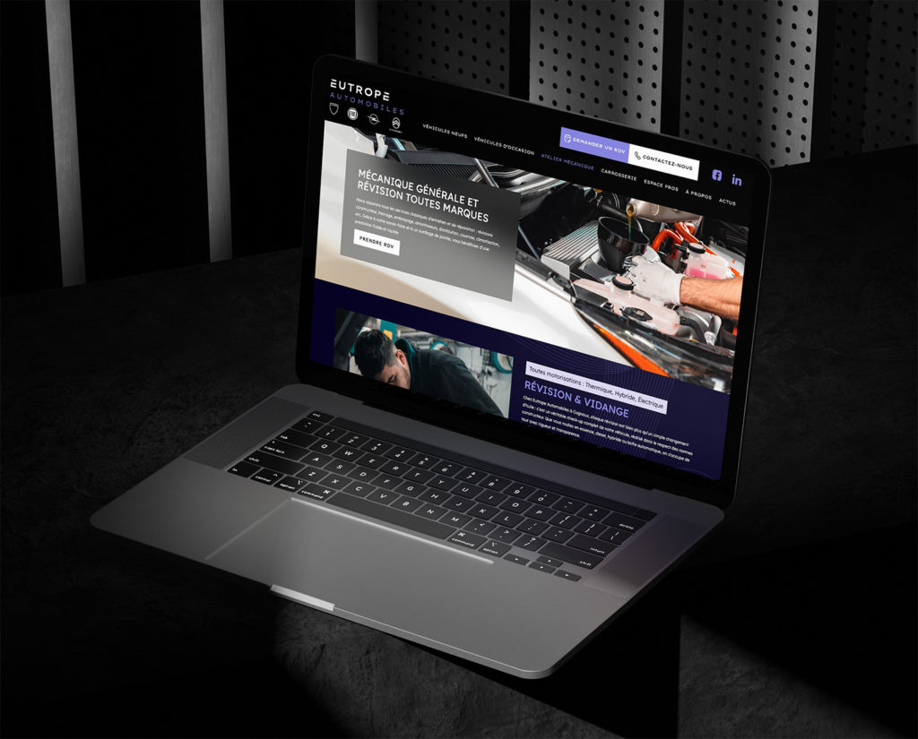 Webdesign, développement et écriture d'un site internet, autour de la vente et l'entretien automobile.