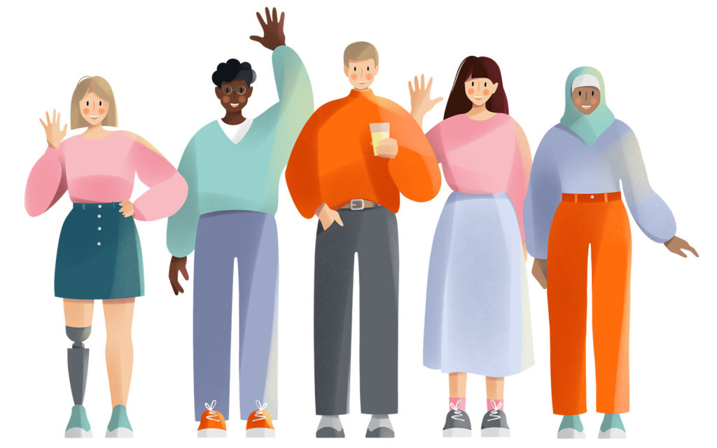 illustration de type inclusive