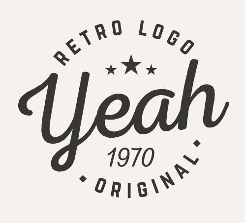 un logo retro