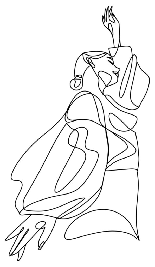 illustration style ligne continue