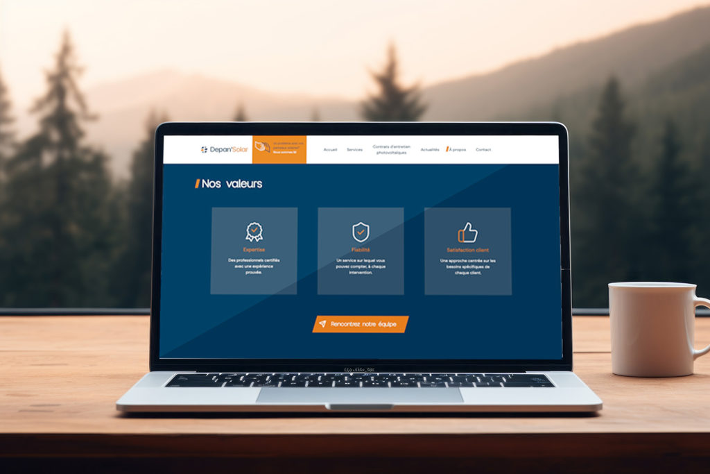 Webdesign, développement et écriture d'un site internet, pour un poseur de panneaux solaires