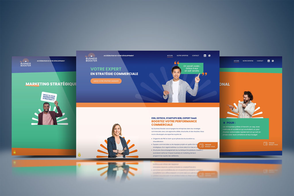 Développement d'un site internet au design marquée start up pour un cabinet d'expertise