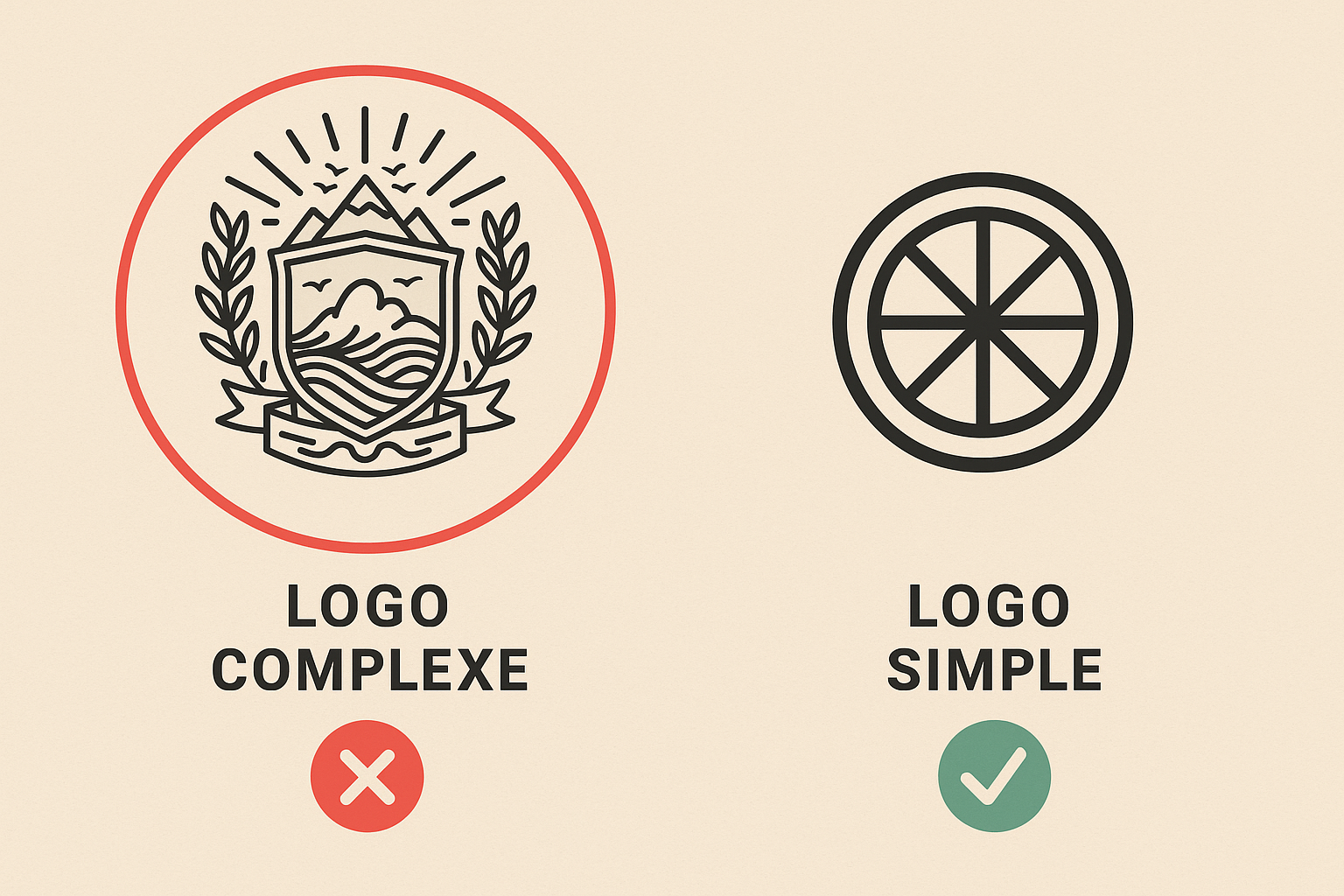 logo complexe vs logo simple