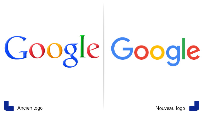 comparaison entre le logo Google avant 2015 et après