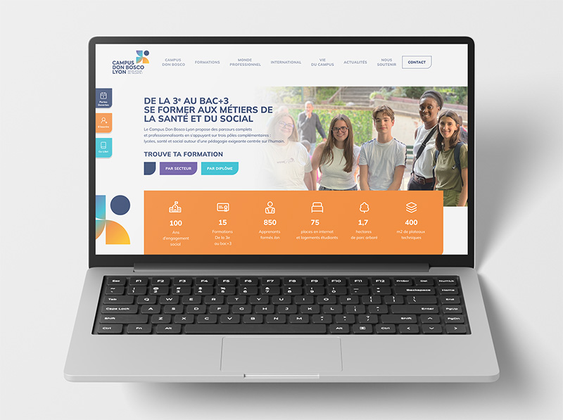 refonte site internet campus don bosco lyon par l'agence de com Digeek