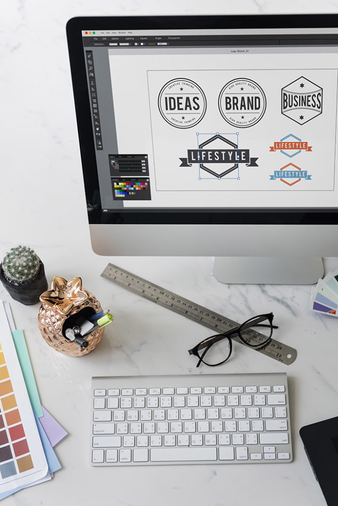 création d'identité visuelle par une agence de com